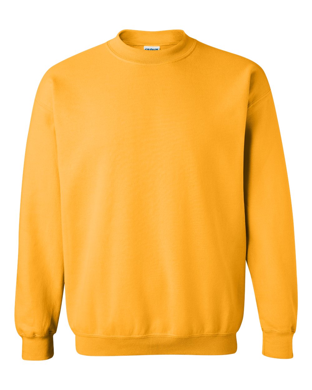 Gildan 18000 Heavy Blend adult crewneck sweatshirt — Gold — official S&S front photograph