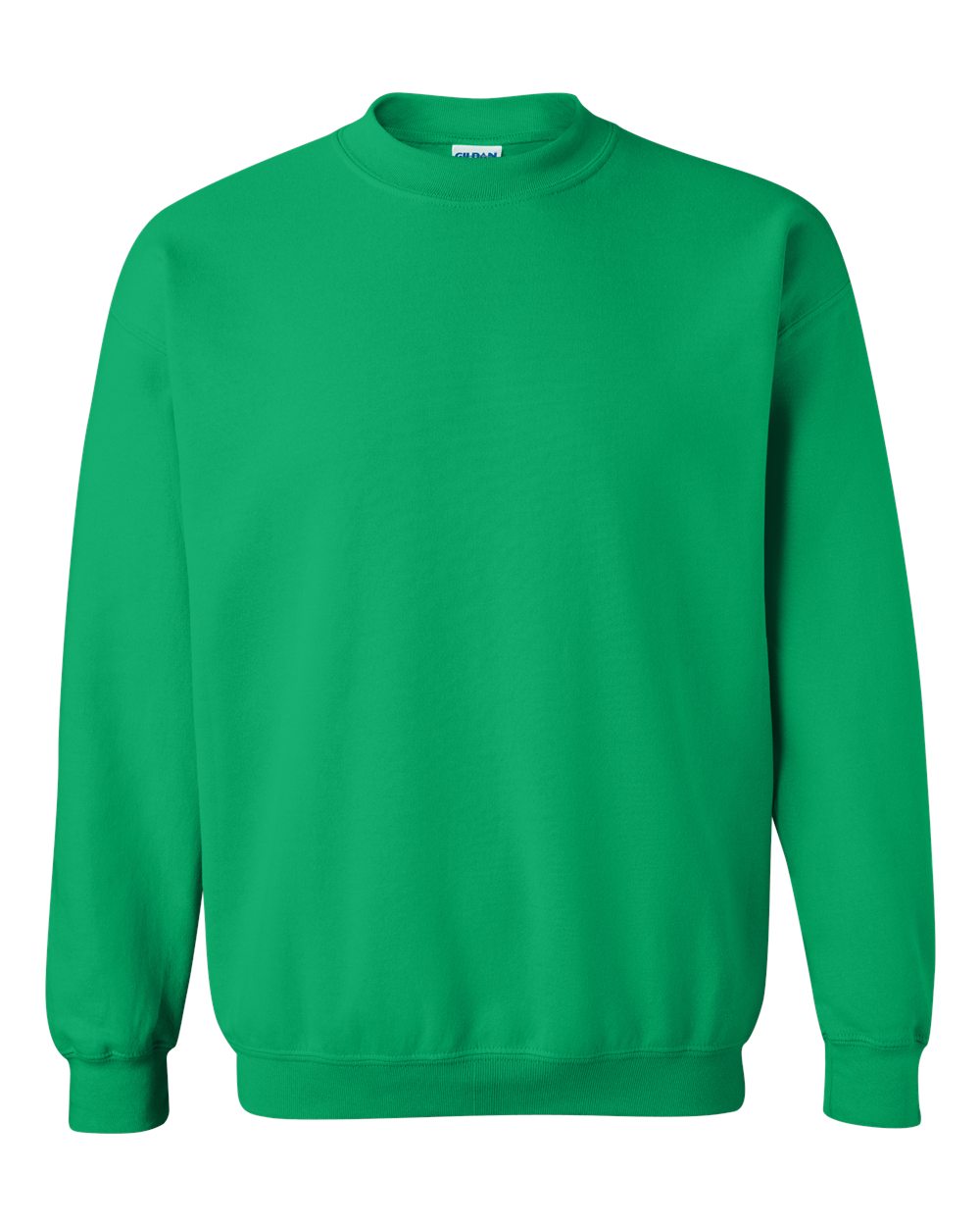 Gildan 18000 Heavy Blend adult crewneck sweatshirt — Irish Green — official S&S front photograph