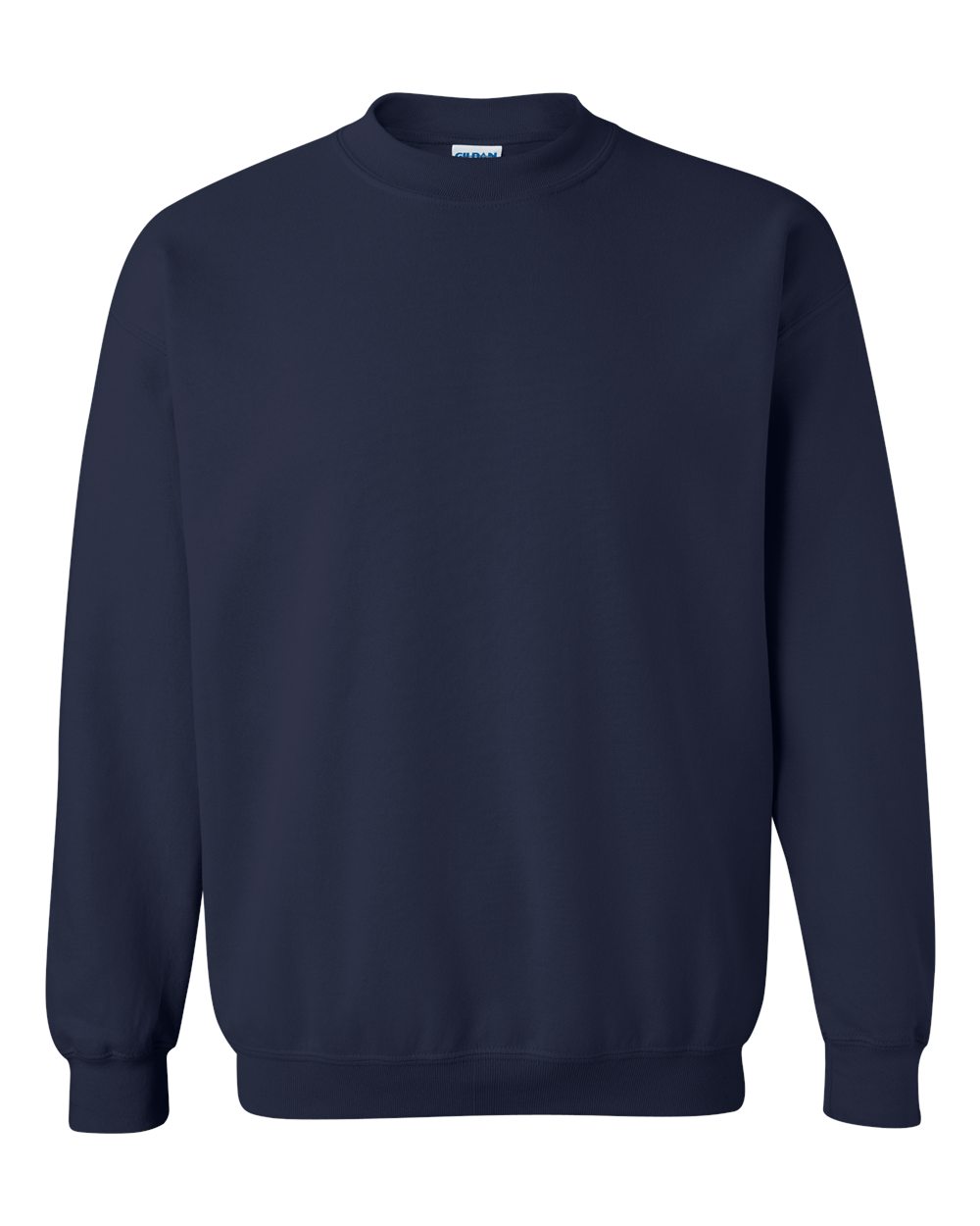 Gildan 18000 Heavy Blend adult crewneck sweatshirt — Navy — official S&S front photograph
