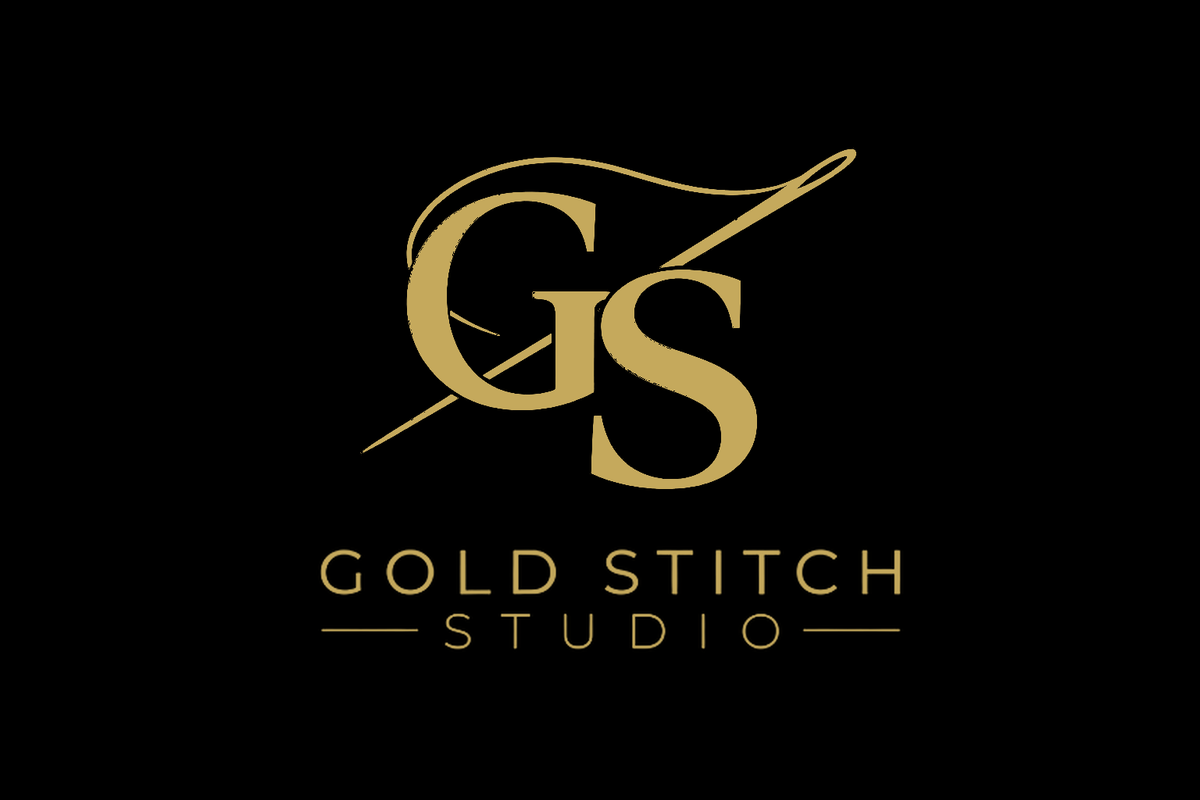 Gold Stitch Studio GS needle logo