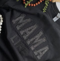 Black Glitter Embroidered Mama Life Sweatshirt