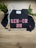 Custom Senior Sweaters, Glitter Sweater, College Football, Sports, Class of 2025 Sweatshirt, Glitter Sweatshirt, Sparkly Sweatshirt