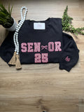 Custom Senior Sweaters, Glitter Sweater, College Football, Sports, Class of 2025 Sweatshirt, Glitter Sweatshirt, Sparkly Sweatshirt