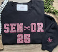 Custom Senior Sweaters, Glitter Sweater, College Football, Sports, Class of 2025 Sweatshirt, Glitter Sweatshirt, Sparkly Sweatshirt