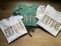 Personalized shirt, custom embroidered shirt, engagement gift, fiancée gift, bridal gift, wedding gift, embroidered sweatshirt bridal shower