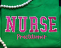 Custom Nurse Embroidered Sweatshirt including sleeve detail